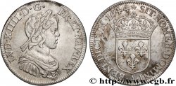 LOUIS XIV LE GRAND OU LE ROI SOLEIL Quart d écu, portrait à la mèche courte 1644 Paris, Monnaie de Matignon TTB+