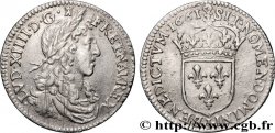 LOUIS XIV LE GRAND OU LE ROI SOLEIL Douzième d écu, portrait apollinien 1661 Limoges TTB+