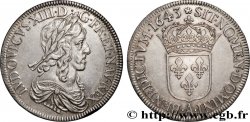 LOUIS XIII LE JUSTE Écu, buste drapé et cuirassé (2e buste de Jean Warin) 1643 Paris, Monnaie de Matignon