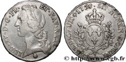 LOUIS XV THE BELOVED Écu aux branches d’olivier, tête ceinte d’un bandeau 1756 Perpignan