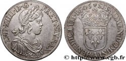 LOUIS XIV  THE SUN KING  Écu, portrait à la mèche courte 1645 Paris, Monnaie de Matignon