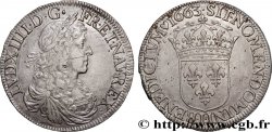 LOUIS XIV LE GRAND OU LE ROI SOLEIL Écu, portrait apollinien 1663 Bayonne TTB+/SUP