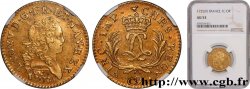 LOUIS XV DIT LE BIEN AIMÉ Louis d or aux deux L entrelacées et aux palmes longues 1725 Rennes