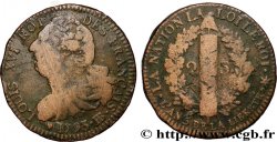 LOUIS XVI (MONARQUE CONSTITUTIONNEL)  2 sols dit  au faisceau , type FRANÇAIS 1793 Strasbourg