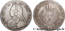 LOUIS XV DIT LE BIEN AIMÉ Écu aux branches d olivier, buste habillé 1728 Paris