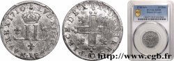 LOUIS XIV  THE SUN KING  XXX deniers aux 2 L couronnées 1710 Metz
