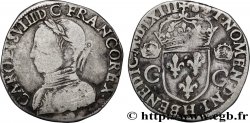 CHARLES IX Teston, 2e type 1563 La Rochelle