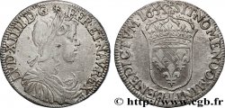 LOUIS XIV  THE SUN KING  Demi-écu, portrait à la mèche longue 1655 Limoges