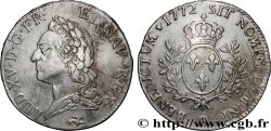 LOUIS XV DIT LE BIEN AIMÉ Écu aux branches d’olivier, buste lauré 1772 Lyon TTB/TTB+