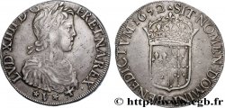 LOUIS XIV  THE SUN KING  Écu de Navarre, portrait à la mèche longue 1652 Saint-Palais AU