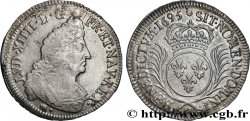 LOUIS XIV LE GRAND OU LE ROI SOLEIL Demi-écu aux palmes 1695 Lyon TTB