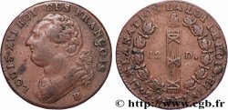 LOUIS XVI 12 deniers dit  au faisceau , type FRANÇOIS 1792 Rouen