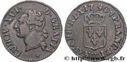 LOUIS XVI Liard dit  à l écu  1790 Lille