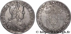 LOUIS XIV LE GRAND OU LE ROI SOLEIL Demi-écu, portrait à la mèche longue 1647 Montpellier