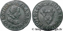LOUIS XIII LE JUSTE Double tournois, type 2 de Paris 1622 Paris