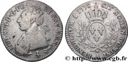 LOUIS XVI Cinquième d&nbsp;écu aux branches d&nbsp;olivier 1778 Paris S/fSS