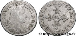 LOUIS XIV  THE SUN KING  Quatre sols à la croix formée de lis 1676 Vimy-en-Lyonnais (actuellement Neuville-sur-Saône)