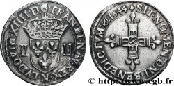 LOUIS XIV &nbsp;THE SUN KING&nbsp; Quart d&nbsp;écu, titulature côté écu 1644 Montpellier SS