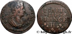 LOUIS XIV LE GRAND OU LE ROI SOLEIL Liard, 3e type, buste âgé 1696 La Rochelle