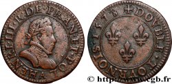 HENRY III Double tournois, 1er type de Paris 1578 Paris, Moulin des Étuves