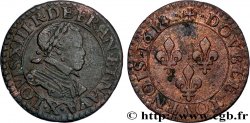 LOUIS XIII  Double tournois, type 1 1614 Amiens