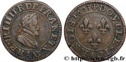 HENRY IV Double tournois, 2e type de Paris (légende française) 1603 Paris, Moulin des Étuves
