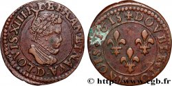 LOUIS XIII  Double tournois, type 2 1613 Lyon