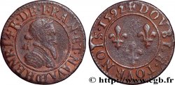 HENRY IV Double tournois, 2e type de Châlons-sur-Marne 1592 Châlons-en-Champagne