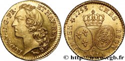 LOUIS XV  THE WELL-BELOVED  Louis d’or aux écus ovales, tête ceinte d’un bandeau 1753 Paris