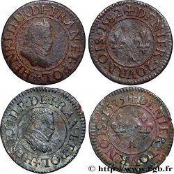 HENRI III Denier tournois, lot de 2 ex. n.d. Paris