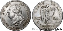 LOUIS XVI (MONARQUE CONSTITUTIONNEL)  30 sols dit &nbsp;au génie&nbsp;, type FRANÇOIS 1792 Paris
