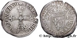 HENRI III Quart d&nbsp;écu, croix de face 1587 Nantes
