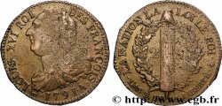 LOUIS XVI (MONARQUE CONSTITUTIONNEL)  2 sols dit  au faisceau , type FRANÇOIS 1791 Paris