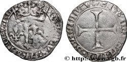 CHARLES VII LE VICTORIEUX Petit blanc au K ou des &nbsp;gens d&nbsp;armes&nbsp; n.d. Troyes