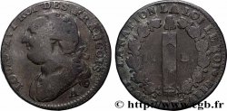 LOUIS XVI (MONARQUE CONSTITUTIONNEL)  12 deniers dit  au faisceau , type FRANCOIS 1791 Paris