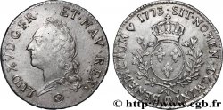 LOUIS XV DIT LE BIEN AIMÉ Écu aux branches d’olivier, buste lauré 1773 Perpignan