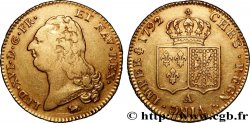 LOUIS XVI Double louis d’or aux écus accolés 1792 Paris TTB/TTB+