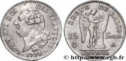 LOUIS XVI 15 sols dit &nbsp;au génie&nbsp;, type FRANÇOIS 1791 Paris SS