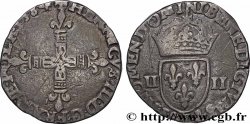 HENRY III Quart d&nbsp;écu, croix de face 1584 Bayonne