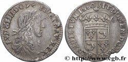 LOUIS XIV &nbsp;THE SUN KING&nbsp; Douzième d&nbsp;écu de Dauphiné, portrait apollinien 1660 Grenoble