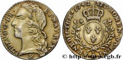 LOUIS XV &nbsp;THE WELL-BELOVED&nbsp; Dixième d&nbsp;écu aux branches d’olivier, tête ceinte d’un bandeau 1742 Rouen AU