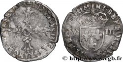 HENRI IV LE GRAND Huitième d&nbsp;écu, croix feuillue de face 1602 Angers