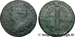 LOUIS XVI (MONARQUE CONSTITUTIONNEL)  2 sols dit &nbsp;au faisceau&nbsp;, type FRANCOIS 1792 Lille