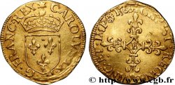 CHARLES IX Écu d&nbsp;or au soleil, 1er type 1566 Rouen