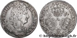 LOUIS XIV &nbsp;THE SUN KING&nbsp; Demi-écu aux trois couronnes 1710 Paris XF/AU
