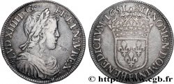 LOUIS XIV &nbsp;THE SUN KING&nbsp; Demi-écu, portrait à la mèche longue 1651 Tours VF/XF