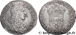 LOUIS XIV &nbsp;THE SUN KING&nbsp; Demi-écu, portrait apollinien 1660 Rennes XF/AU
