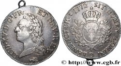 LOUIS XV DIT LE BIEN AIMÉ Écu aux branches d’olivier, buste lauré 1772 Lyon