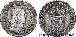 LOUIS XIII  Douzième d&nbsp;écu, buste drapé et cuirassé (2e buste de Jean Warin) 1643 Lyon VF/XF