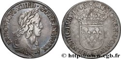 LOUIS XIII Quart d&nbsp;écu, buste drapé et cuirassé (2e buste de Jean Warin) 1643 Paris, Monnaie de Matignon